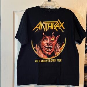 Anthrax 2023 40th Anniversary Tour Black T-Shirt